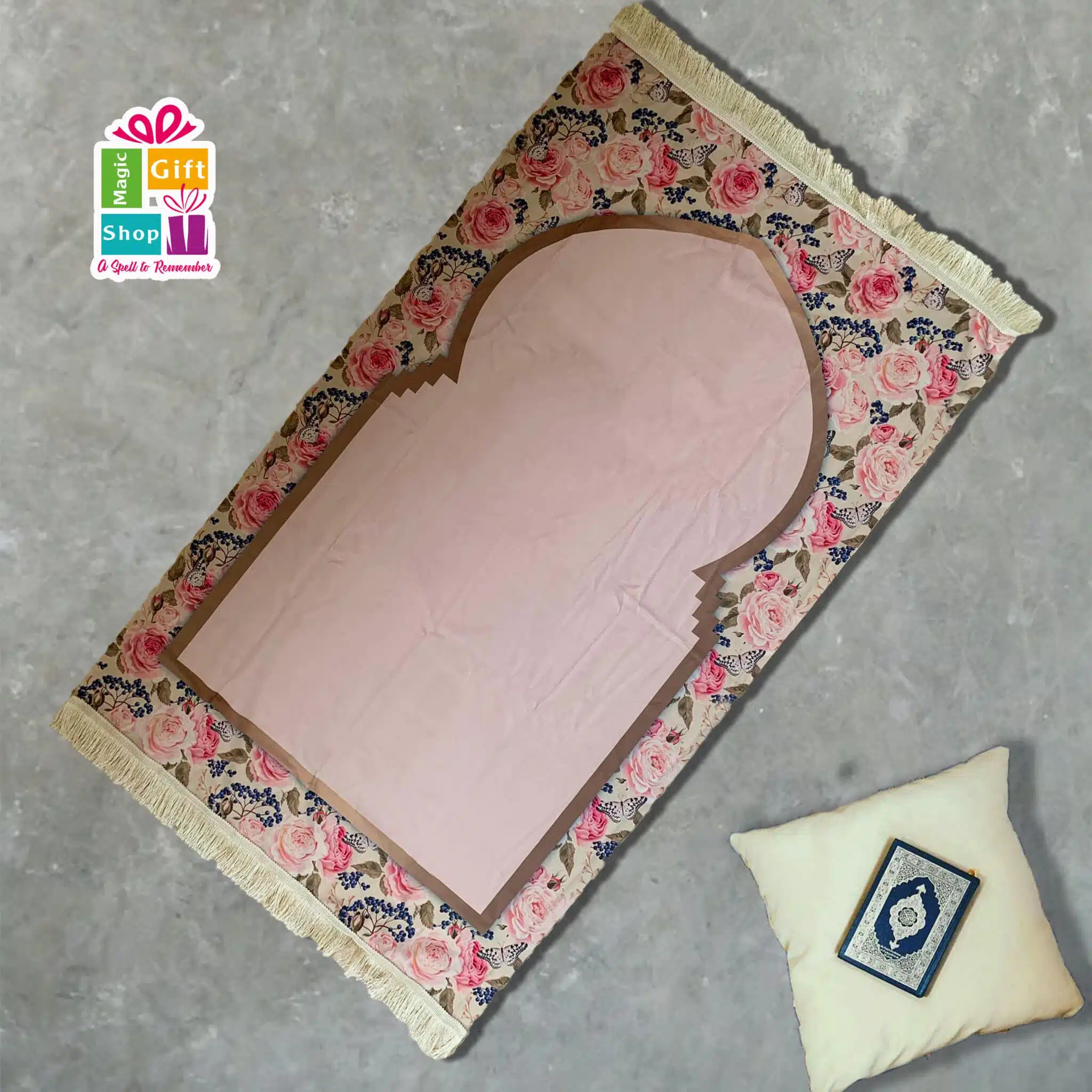 Pray carpet for Adults (pink flower) 1 Pray carpet for Adults (pink flower)