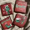 Grinch coasters