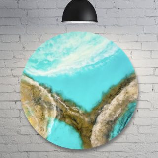 Tiffany & gold round wall art