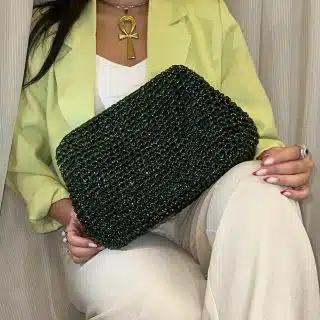 Metallic Green clutch