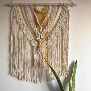 Macrame wall hanging large boho style vintage wall decoration modern