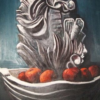 The fruit basket 50/70cm- oil on board framed