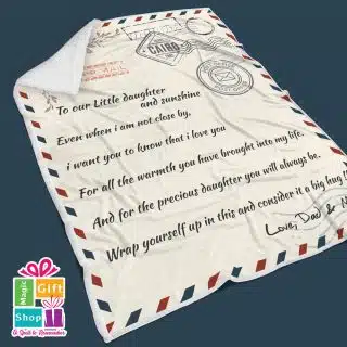 daughter letter blanket