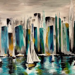 Sailing modern painting
