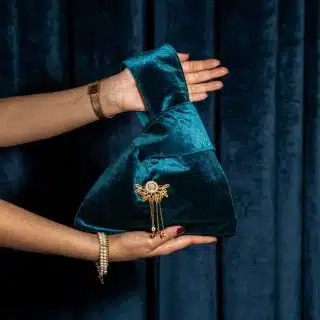 Turquoise Japanese Wrist Bag