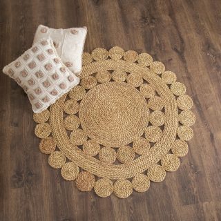 halfa flower shape rug
