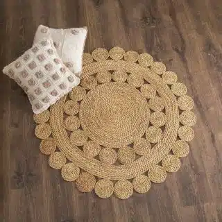Top Rated Products 12 halfa flower shape rug