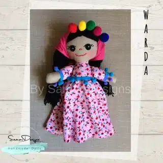 Egyptian folkloric handmade soft doll “Warda”