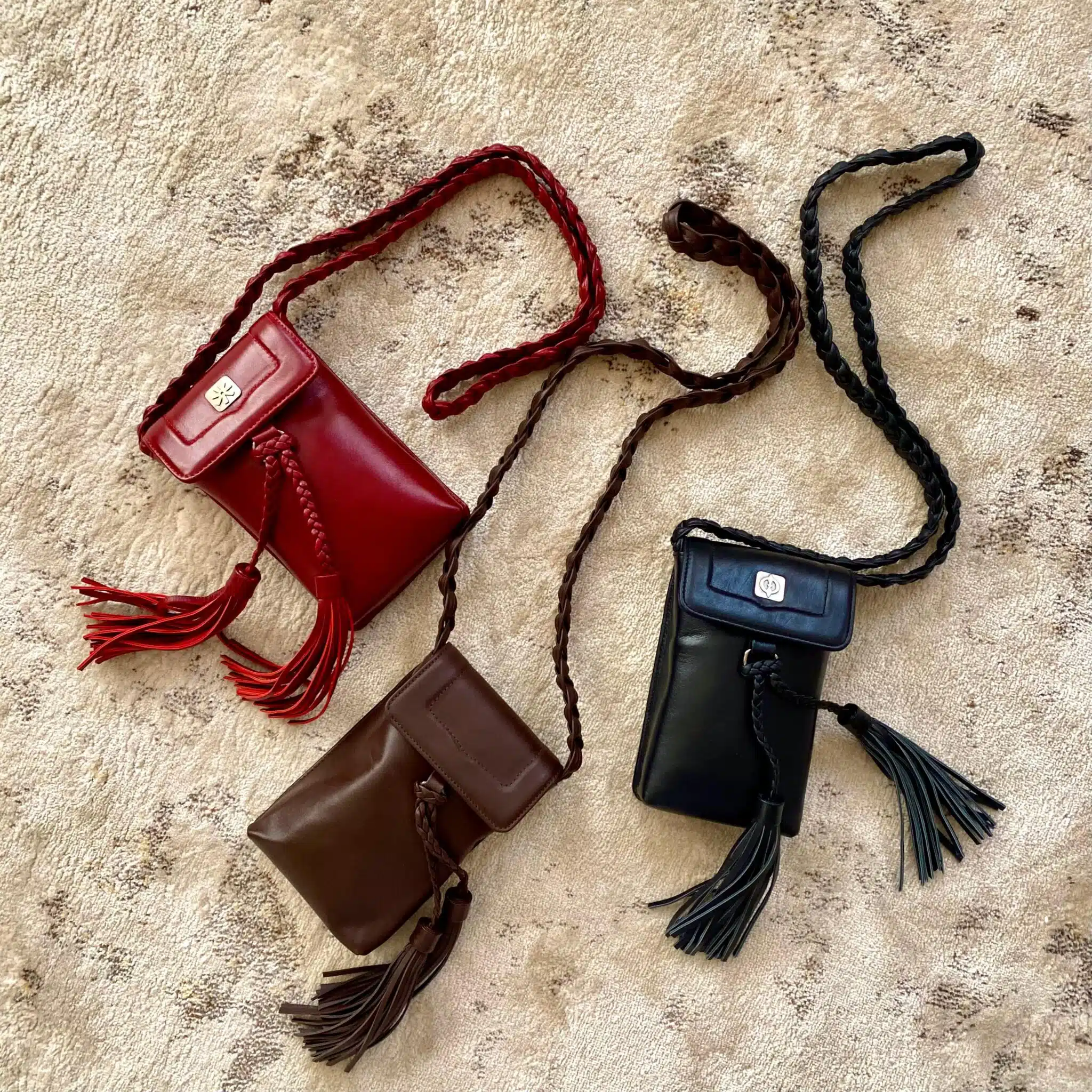 Genuine Leather Crossbody Bag with Braided Handle - Timeless Elegance 9 7 110 scaled