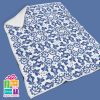 blue pattern blanket