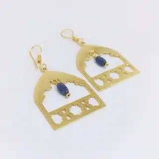 حلق نحاس - مطلي ذهب عيار 21 - Earing - Gold Plated 21K