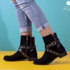 Black Studded half boot
