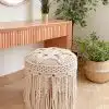 Macrame pouf