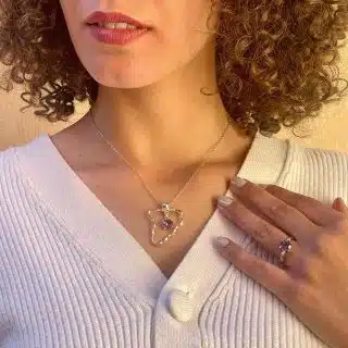 Center of Universe Silver + Alexandrite Stone Necklace