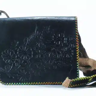 Genuine Leather Messenger Bag, Embossed Leather Bag, Cross-Body Leather Bag, Leather Satchel, Floral Pattern