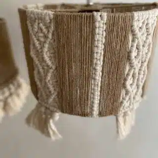 Jute macrame chandelier