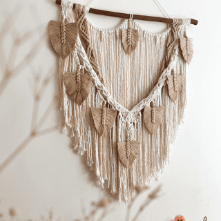 leaves macrame wallhanging
