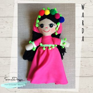 Egyptian folkloric handmade soft doll “Warda”