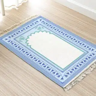 The blue lotus prayer rug