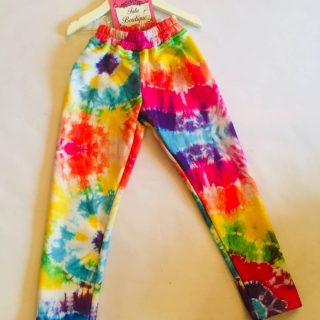 Tie dye fleece leggings