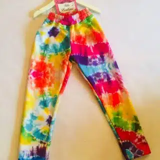 Tie dye fleece leggings