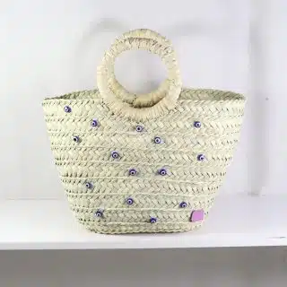 Hand-woven eyes Beach Bag