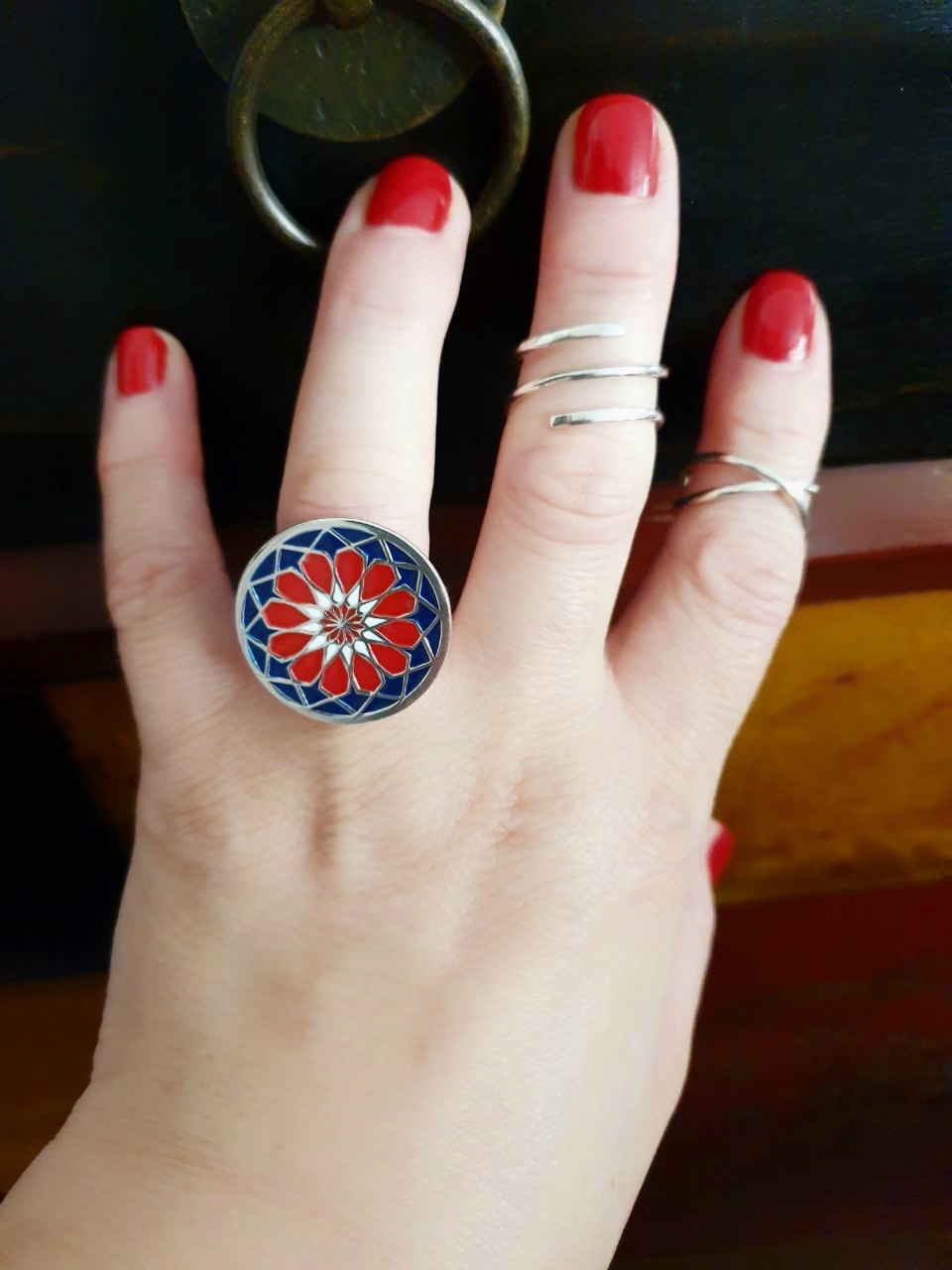 Round Mosaics Ring # 1 1 Round Mosaics Ring # 1