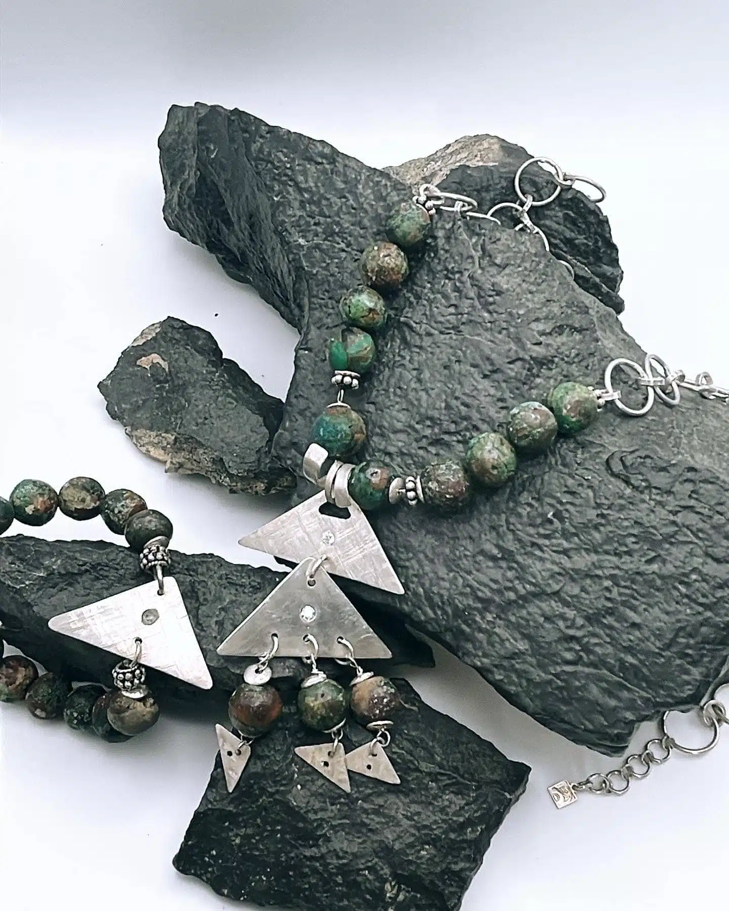 Silver necklace with abou_hamata turquoise beads 4 98F7510E C290 4456 AD43 F7FB05345247