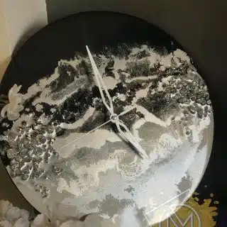 Silver Rays wall clock