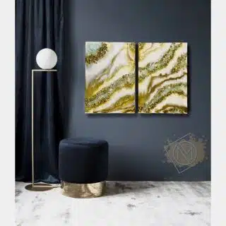Luxurious gold resin paintings