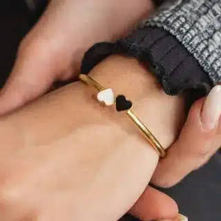 Inverted hearts bracelet