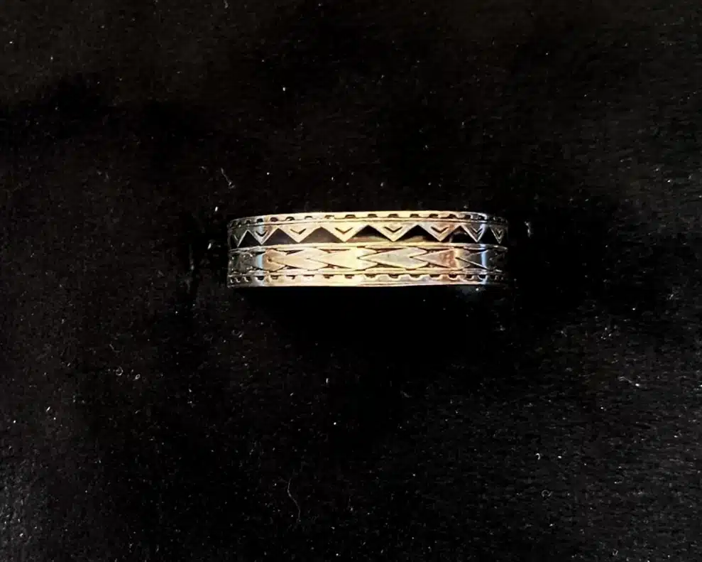 Sterling silver ring with black enamel 1 Sterling silver ring with black enamel