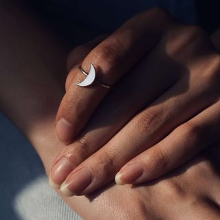 crescent moon ring
