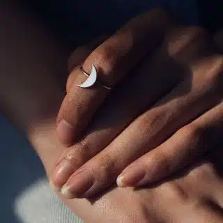 crescent moon ring