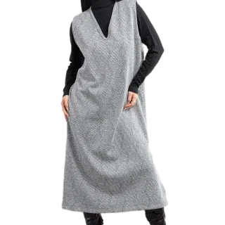 Grey winter zipper dress