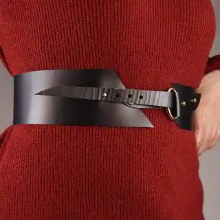 Genuine leather Wide belt
