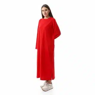 Red Shirt dress Long sleeves