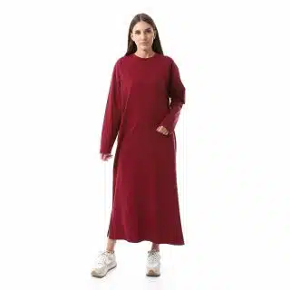 Burgundy Shirt dress Long sleeves