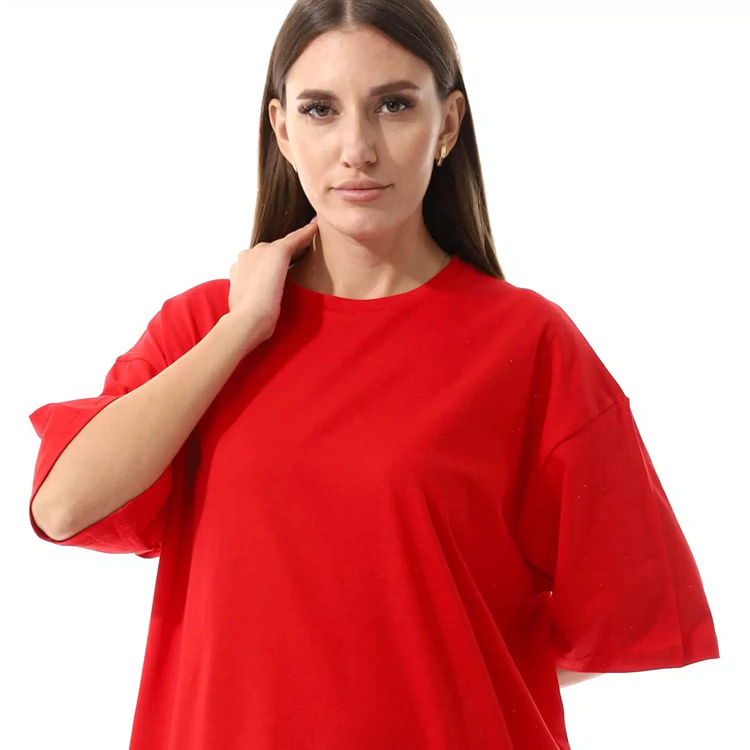 Red Shirt dress short sleeves 4 AZ 13 08 W 9 4