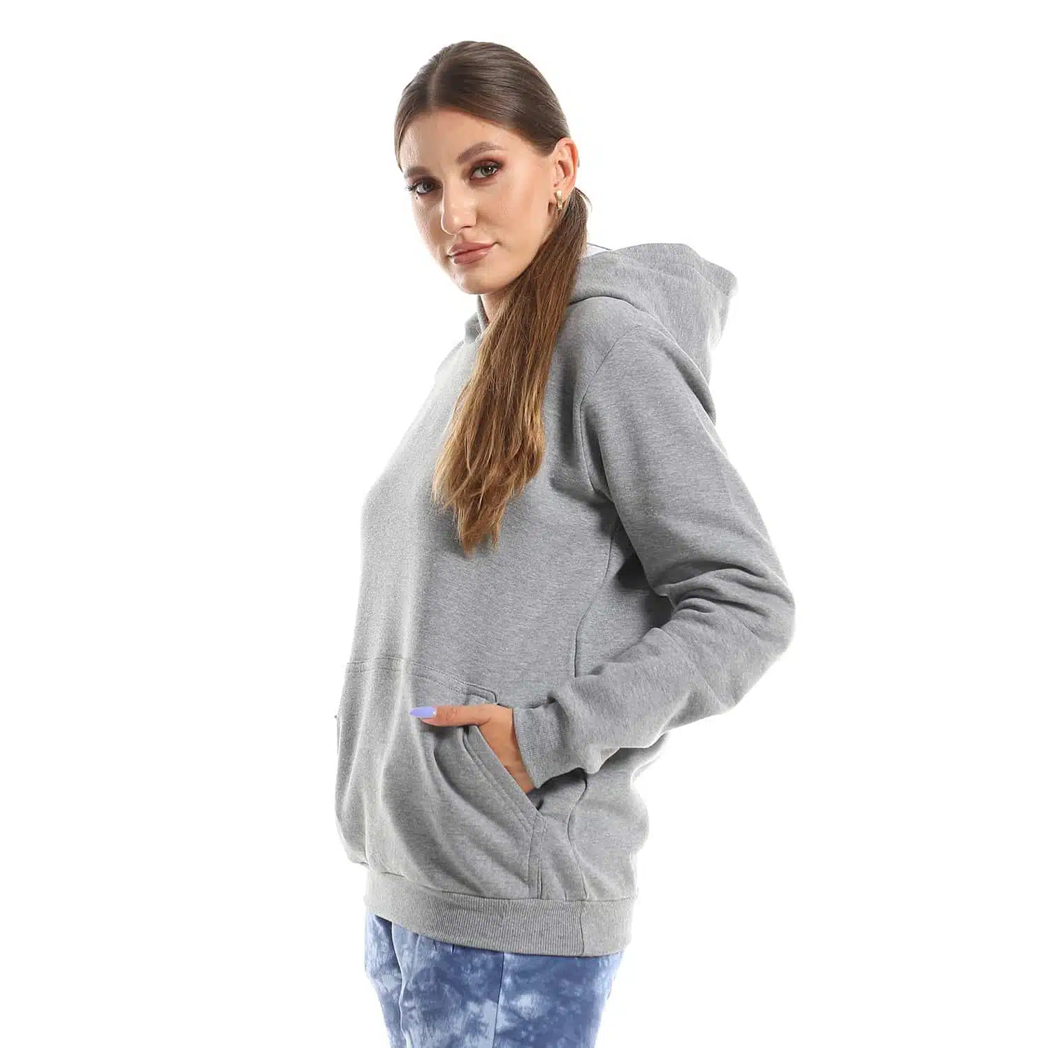 Grey Melange hoodie sweatshirt 1 Grey Melange hoodie sweatshirt