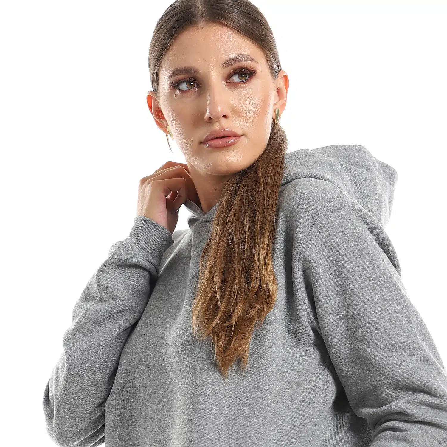 Grey Melange hoodie sweatshirt 2 AZ 14 4