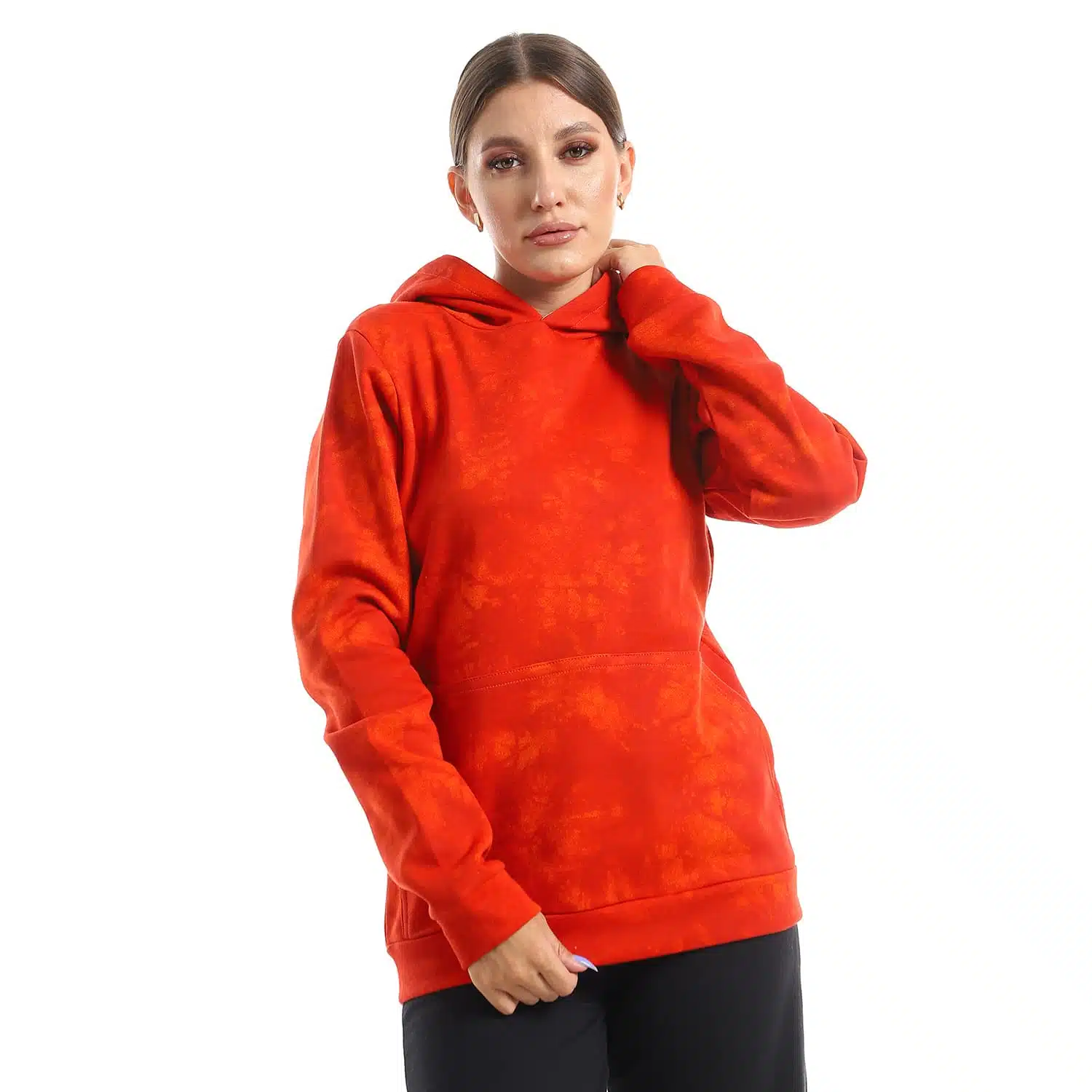 Red Orange tie dye hoodie sweatshirt 1 Red Orange tie dye hoodie sweatshirt