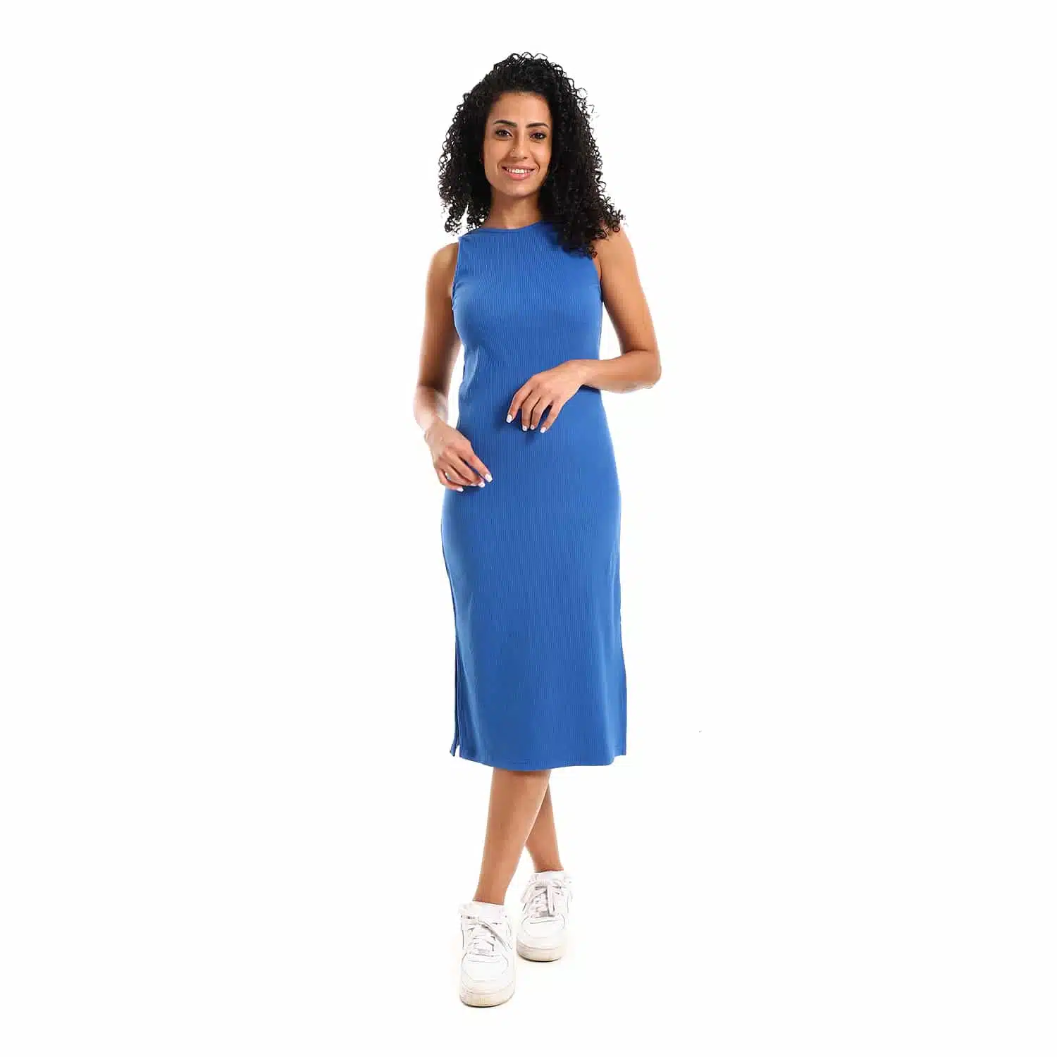 Royal blue sleeveless rib dress 4 AZ 1 1 3 1