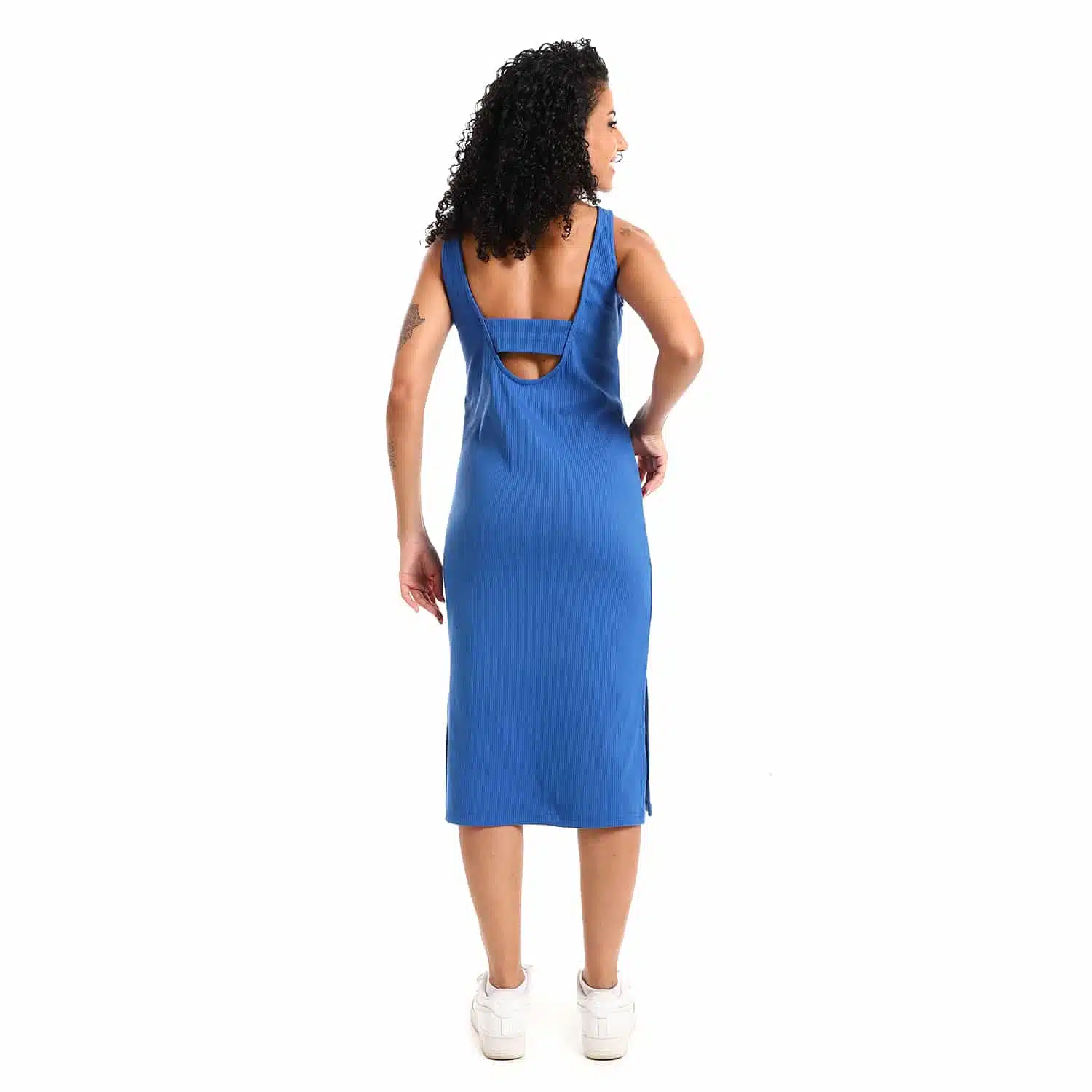 Royal blue sleeveless rib dress 1 Royal blue sleeveless rib dress