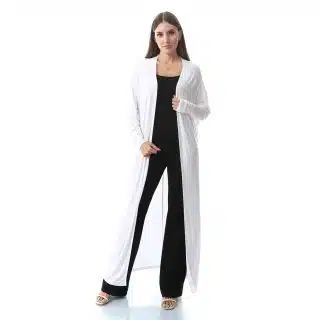 White Long Comfy Cardigan