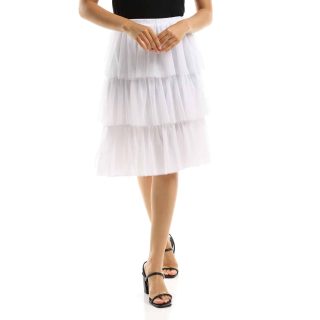 White ruffled tutu skirt