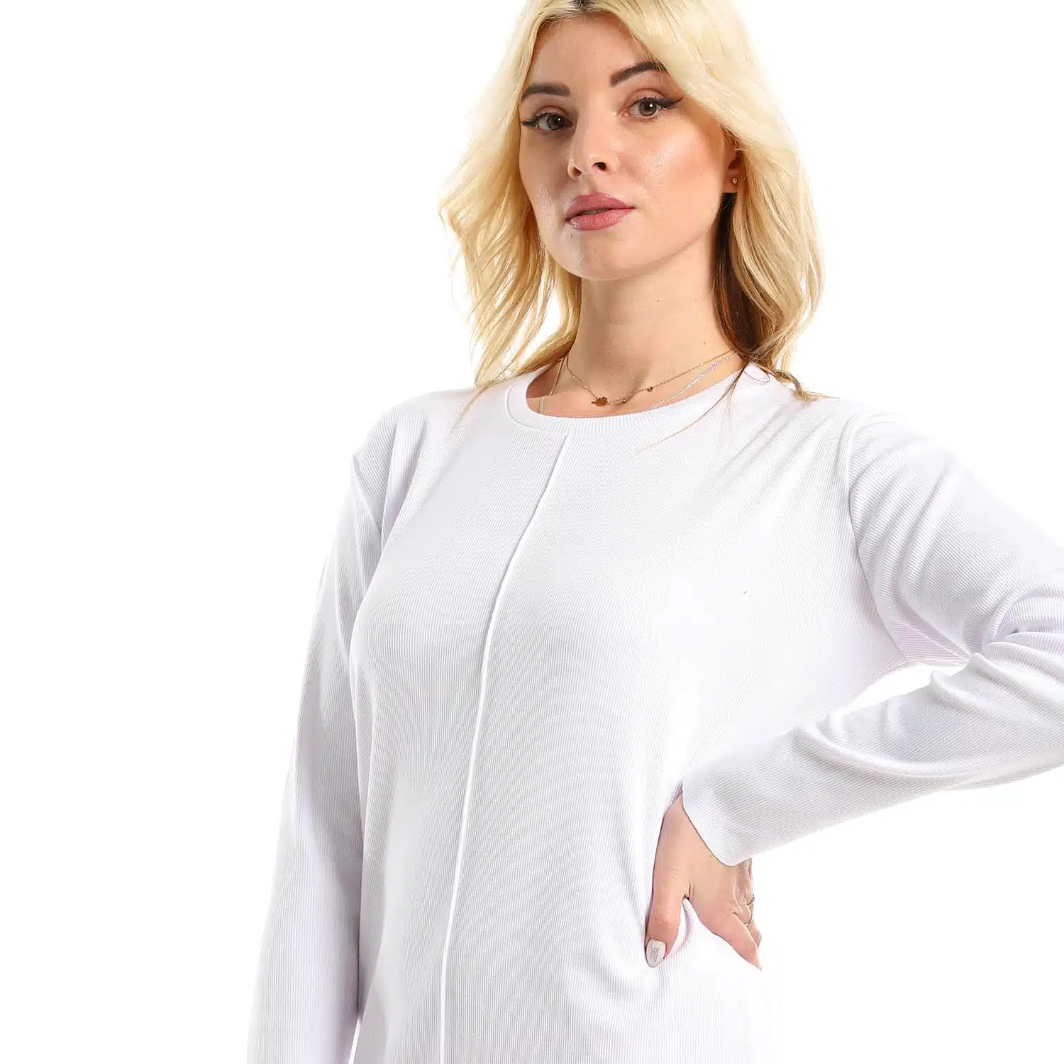 White Rib dress 3 AZ 3 4 3