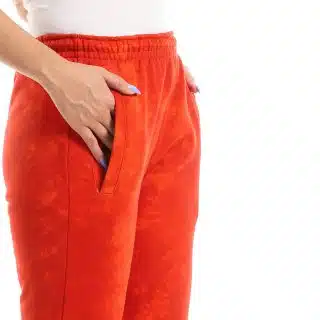 Orange red tie dye sweatpants