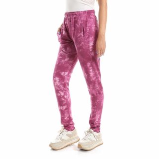 Purple White tie dye sweatpants