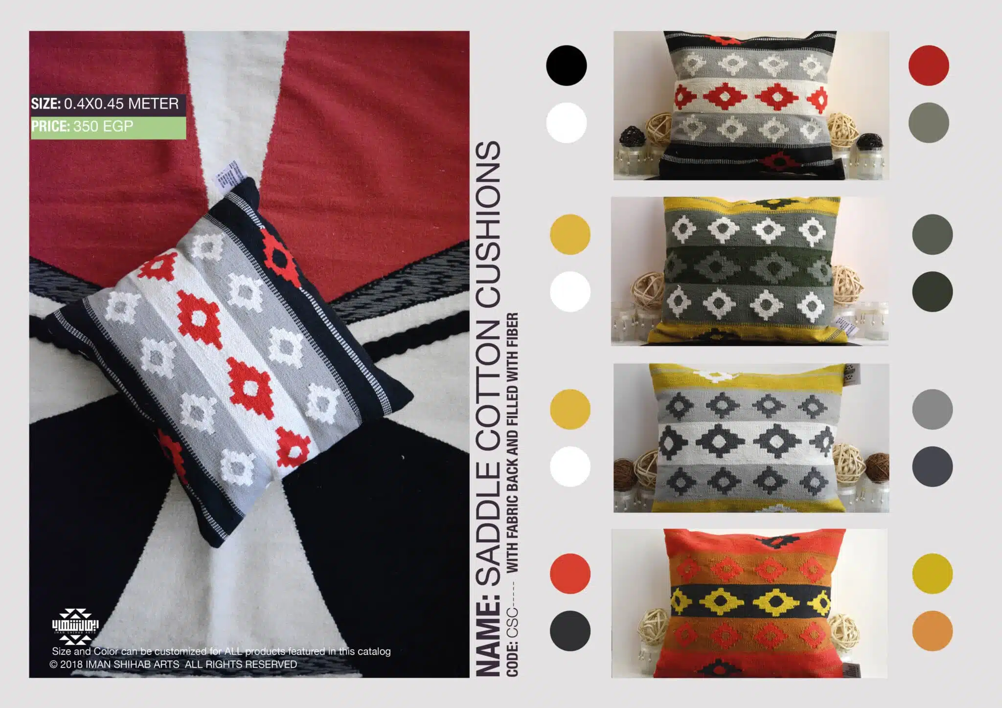 Saddle Cotton Kilim Cushions 3 Available53 scaled